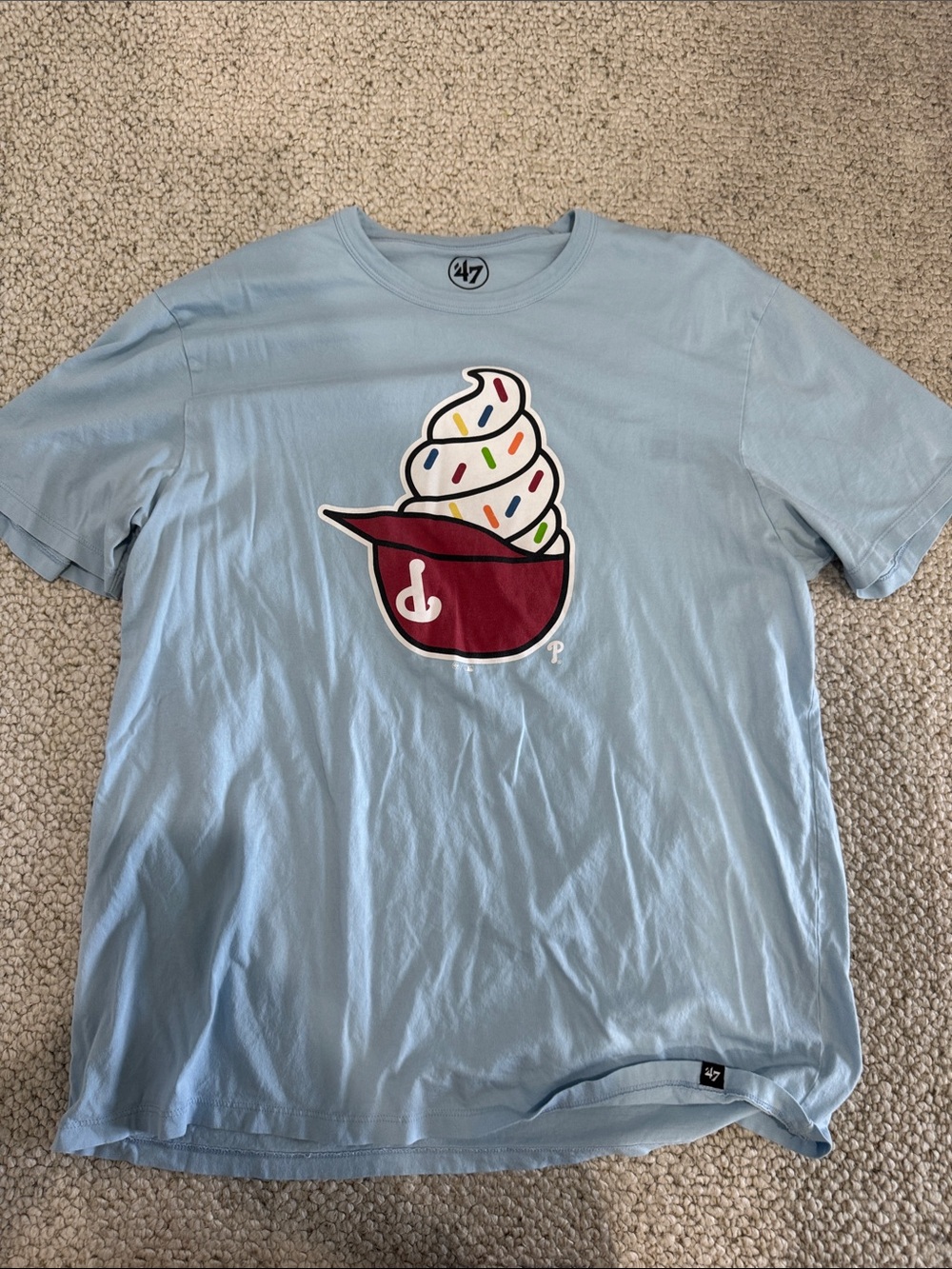 47 Men’s Light Blue Tee with Ice Cream Bowl Phillies